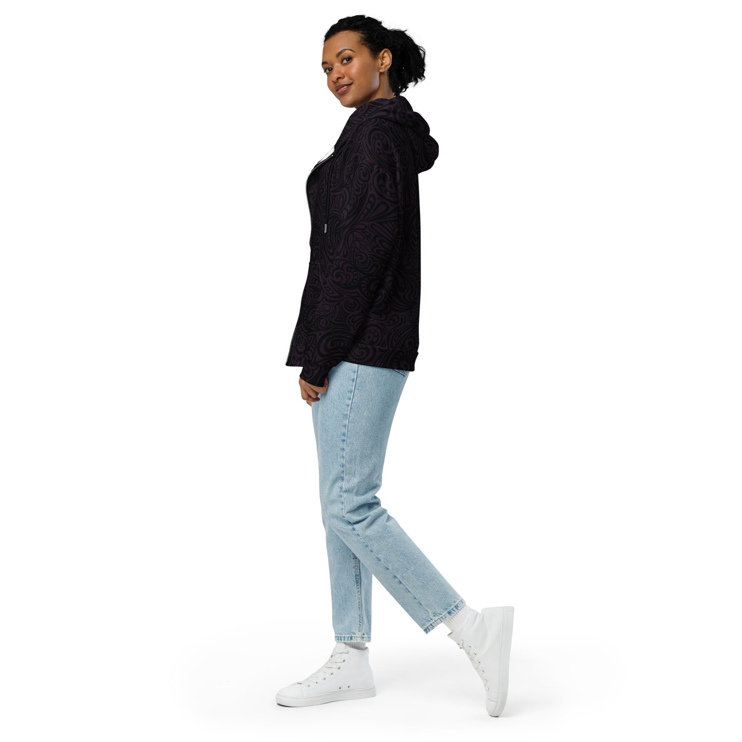 Subtle Swirl Zip Hoodie