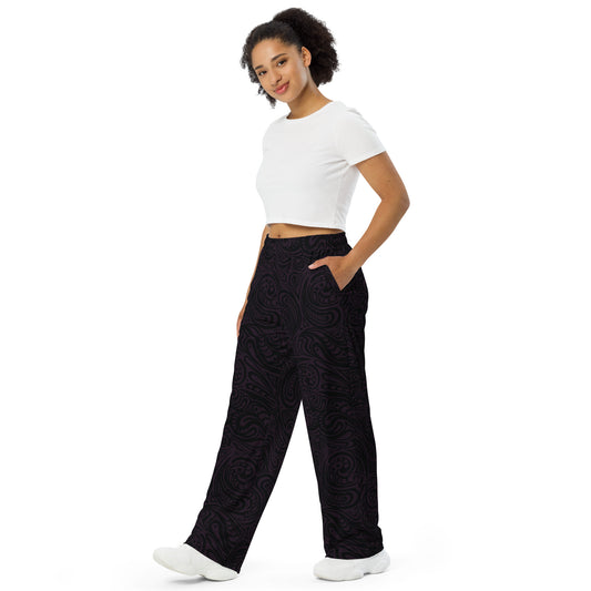 Subtle Swirl Unisex Wide-leg Pants