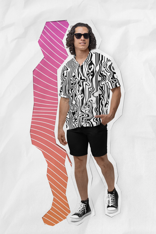 Hypnotic Waves Unisex Button Shirt