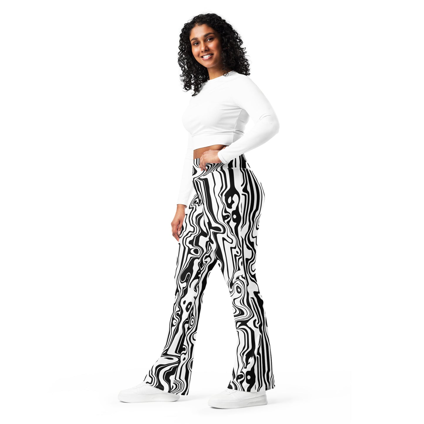 Hypnotic Waves Flare Leggings
