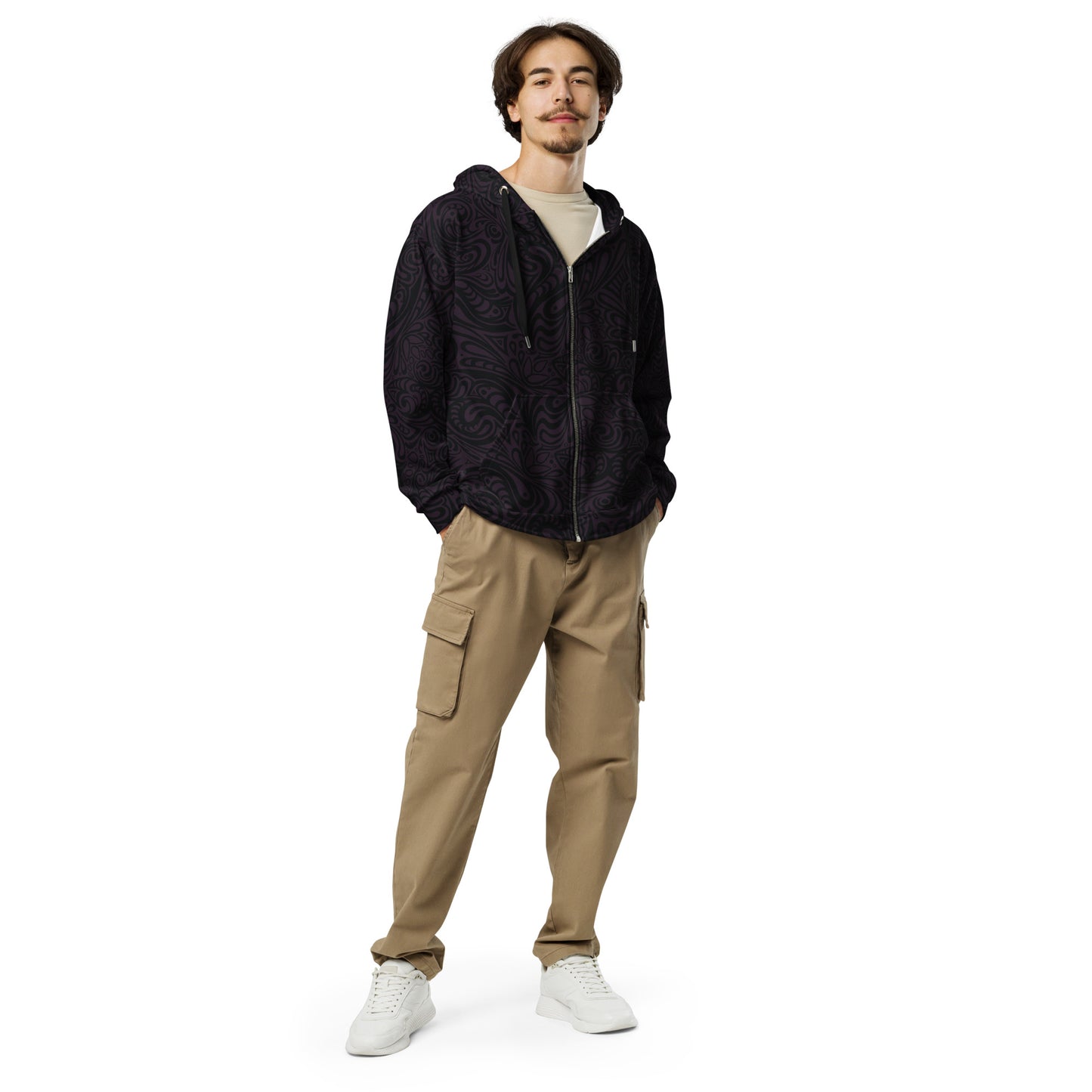 Subtle Swirl Zip Hoodie