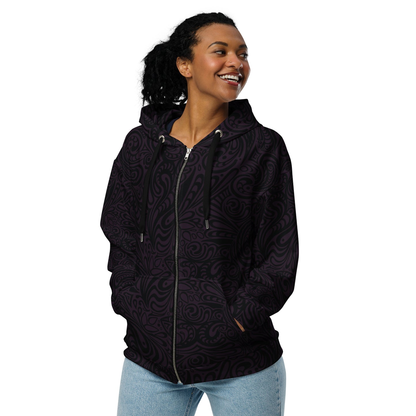 Subtle Swirl Zip Hoodie