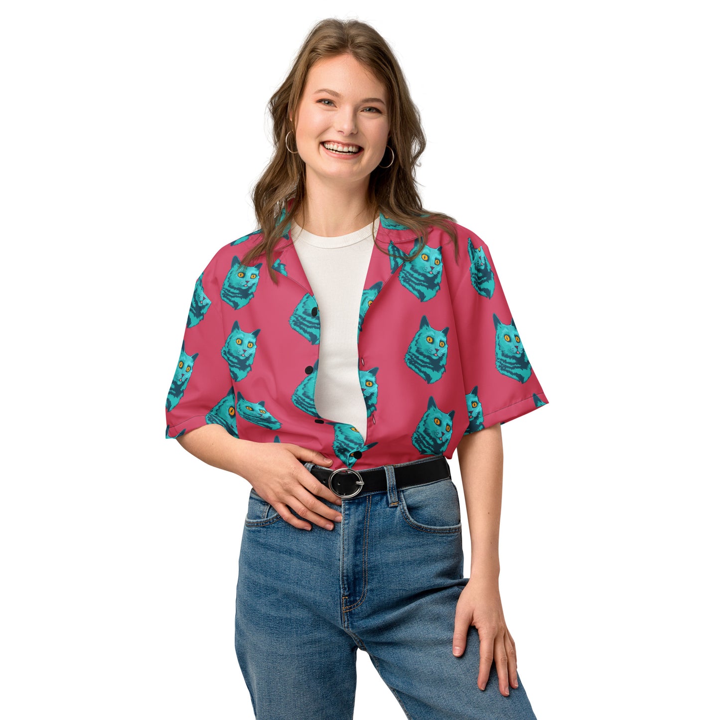 BLEP! Cat Button Shirt