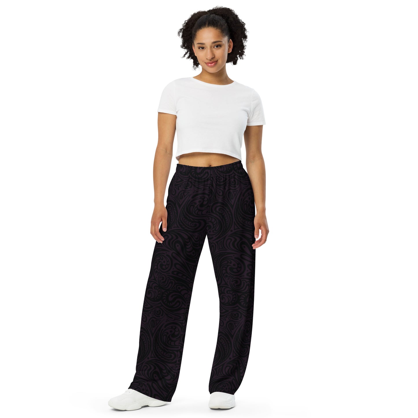 Subtle Swirl Unisex Wide-leg Pants