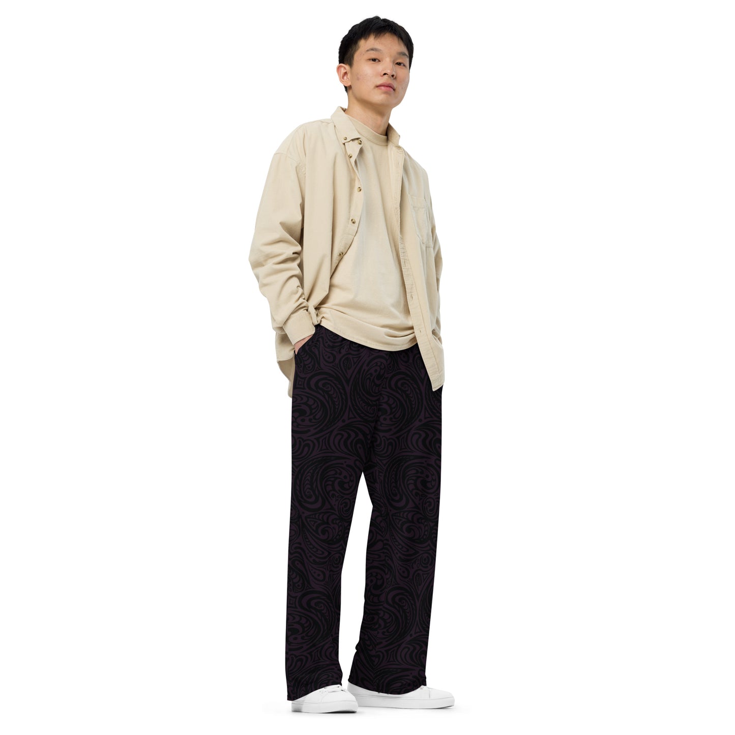 Subtle Swirl Unisex Wide-leg Pants