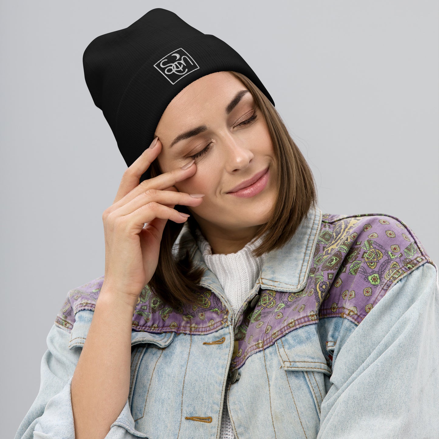 Sleepless Muse Embroidered Beanie