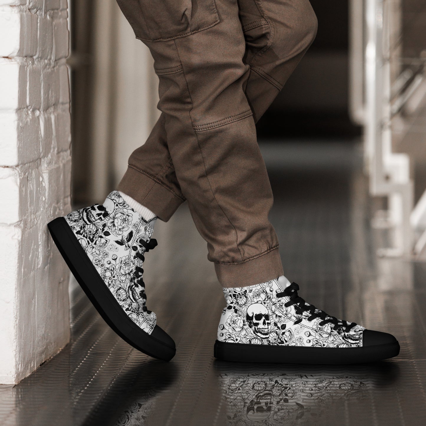 The Bone Garden Men's High Top Sneakers