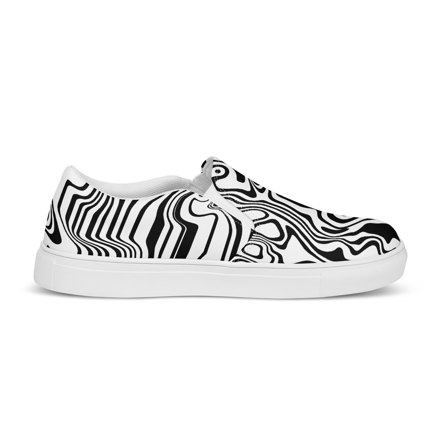 Hypnotic Waves Women's Slip-On Canvas Shoes