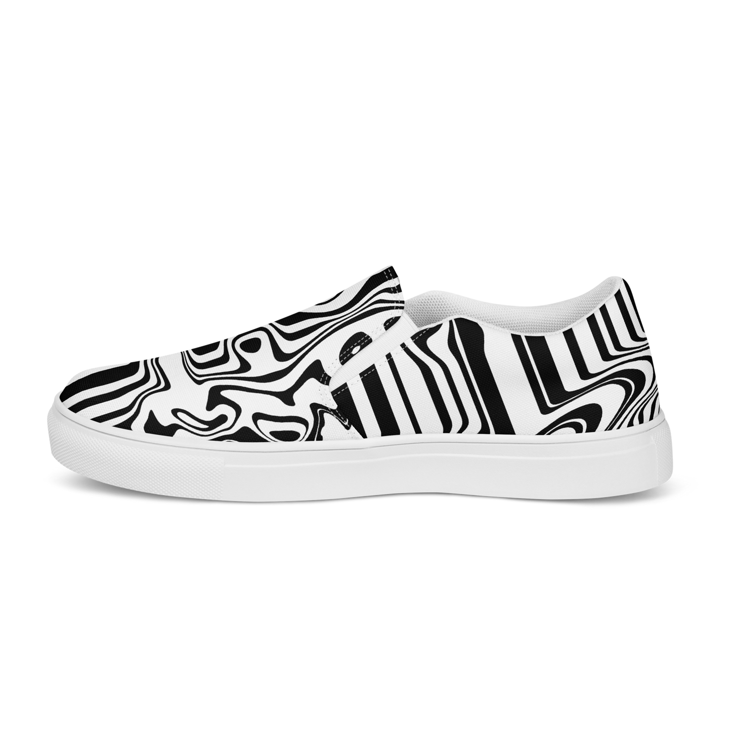 Hypnotic Waves Women's Slip-On Canvas Shoes